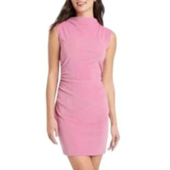 Women's Mini Velvet Ruched Dress - A New Day, Size: Medium - Picture 1 of 8